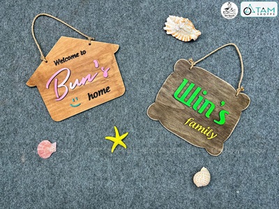 Bảng treo cửa nhiều kiểu đơn giản [Cute - Theo yêu cầu] KT khoảng 30x20cm YC-BANGHIEU-20